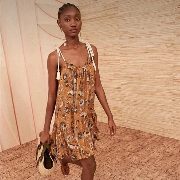 Ulla Johnson Trula Tiered Voile Mini Dress Oleander Flowy Trapeze XS Preowned - Picture 2 of 11